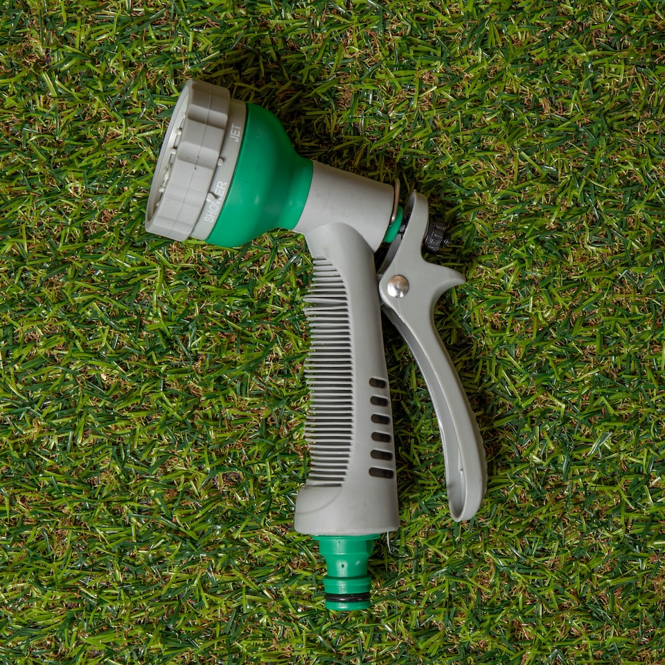 image 1 of 6 Function Soft Grip Garden Hose Pipe Spray | Green | Green