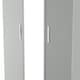 image 5 of Windsor Triple Mirror Wardrobe in Grey Gloss & Dusk Grey (Ready Assembled) | Grey | Grey Gloss & Dusk Grey