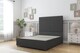 image 1 of Sloomy Manhattan Graphite Dumfries Divan Bed Base 2 Drawers Foot-End With 26 Inch Strutted Headboard | Grey | Graphite | Double | 1