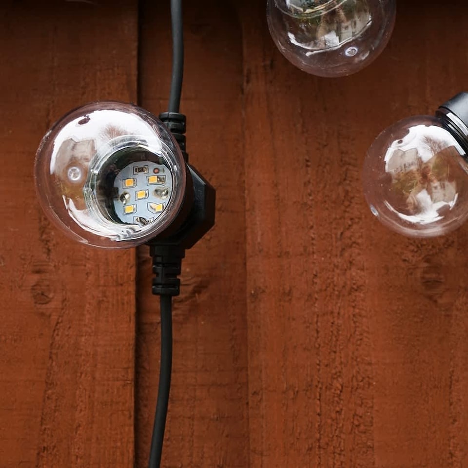 image 1 of ValueLights Maritta 10 Set Black Outdoor String Festoon Light