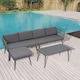 image 6 of Groundlevel The Hamilton 4 Piece Outdoor Furniture Set Outdoor Patio Sofa And Table