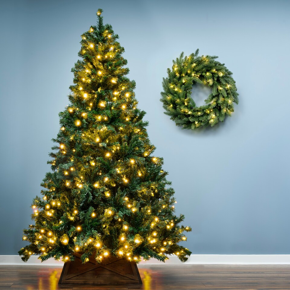 image 1 of Christmas Tree World  Pre-lit 1.4m Vanda Verde Fir Christmas Tree