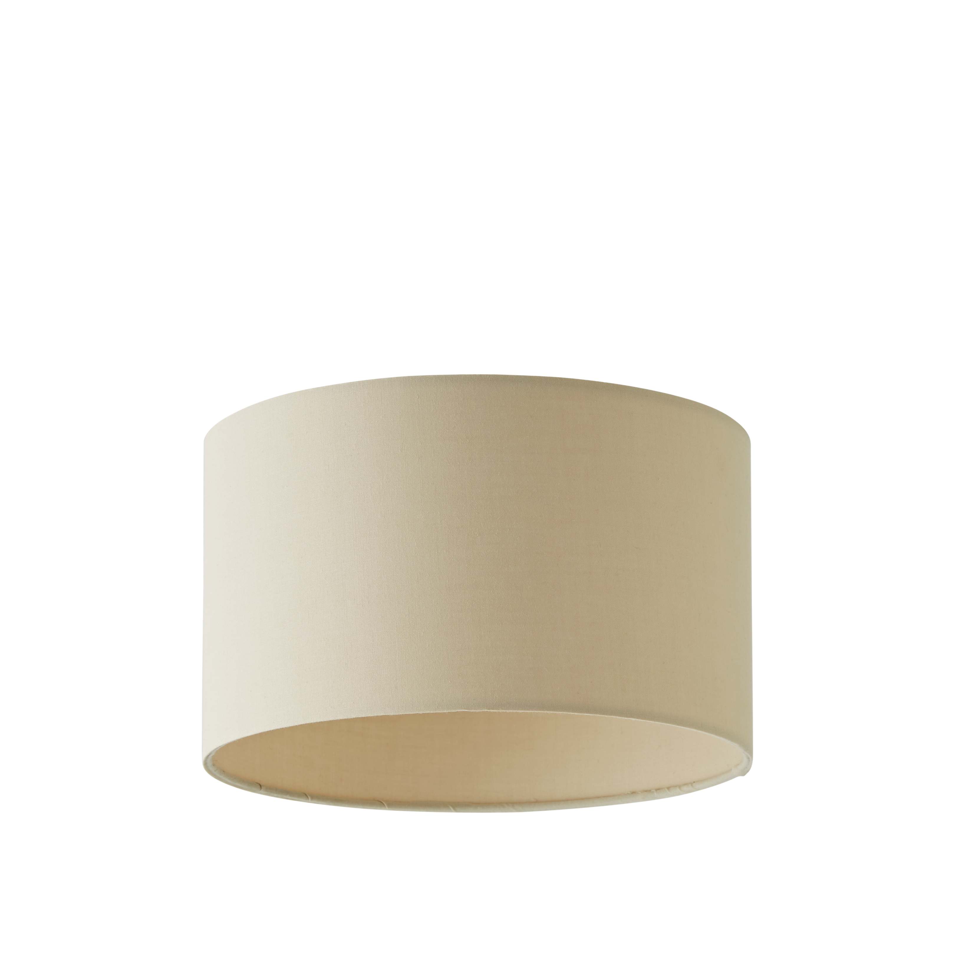 ValueLights Reni Natural Fabric Easy Fit Drum Ceiling Lamp Shade | Size: Small