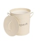image 4 of Harbour Housewares Vintage Metal Kitchen Compost Bin - Cream | Cream | Beige