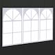 image 6 of Outsunny Gazebo Replacement Exchangeable Wall Panels w/  Window, Blue