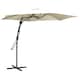 image 1 of Outsunny 3m Cantilever Parasol with Easy Lever, Patio Umbrella with Crank Handle, Cross Base and 6 Metal Ribs, Outdoor Sun Shades for Garden | Cream | Cream | 293 x 293 x 243H cm