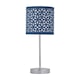 image 1 of First Choice Lighting Chrome Touch Operated Table Lamp with Navy Blue Cut Out Shade Chrome | Blue