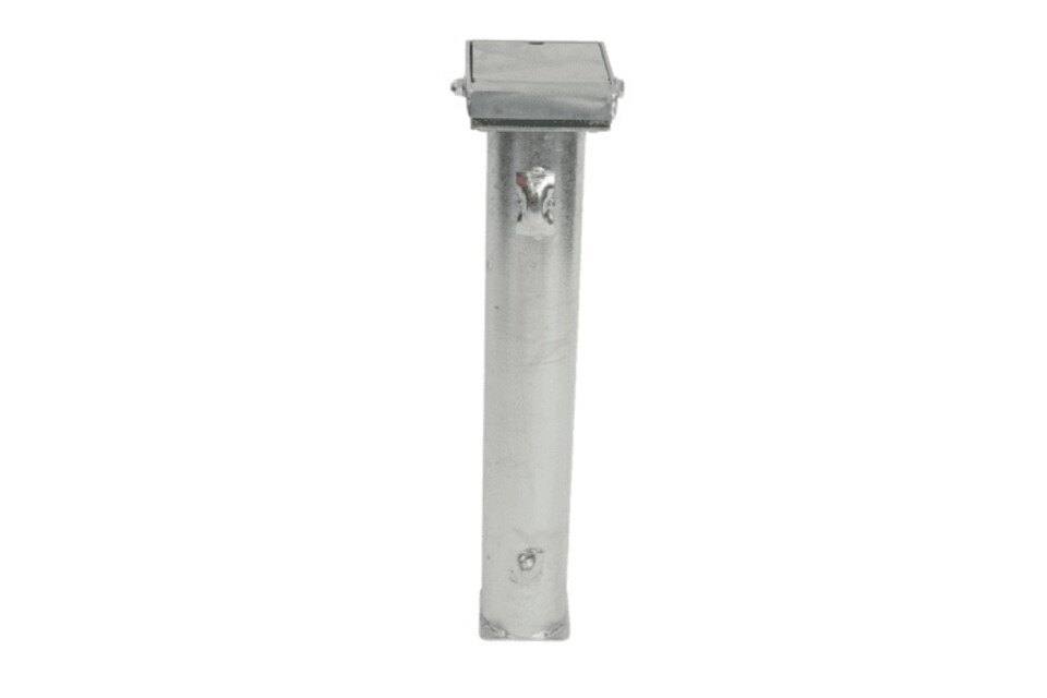 image 1 of The Ramp People Stainless Steel Retractable Telescopic Bollard for Driveways & Car Parks - Yellow - 4 Keys