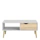image 2 of Oslo Coffee Table 1 Drawer 1 Shelf in White and Oak