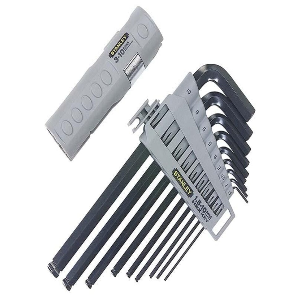 Stanley Tools Hexagon Grip Key Set Of 9 Metric (1.5-10Mm)