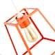 image 3 of Industrial Lantern Lamp Shade in Orange with Square Top and Bottom