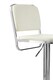 image 5 of Interiors by Premier White Seat And Chrome Base Bar Stool, Adjustable Height Kitchen Bar Stool, Footrest Swivel Barstool
