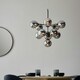 image 3 of Oscar 11 Light Multi Arm Glass Shade Ceiling Pendant Black Chrome