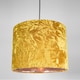 image 2 of Modern Ochre Crushed Velvet 8 Inch Table-Pendant Lampshade with Shiny Copper Inner | Yellow