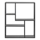 image 2 of Seaford Black Metal Wall Shelf with 3 Additional Black Shelves