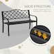 image 5 of Outsunny 2-Seater Garden Bench Cast Iron Patio Antique Loveseat w/ Armrest