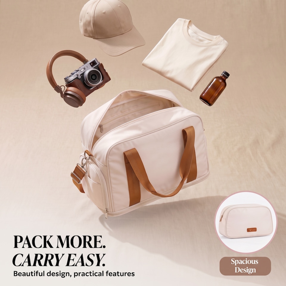 image 1 of Lugg Duffle and Toiletry Bag Set Waterproof Expandable Cabin Size 2 Piece