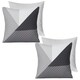 image 1 of OHS 2 x Ralph Geometric Pinsonic Filled Cushions, 45x45cm - Grey