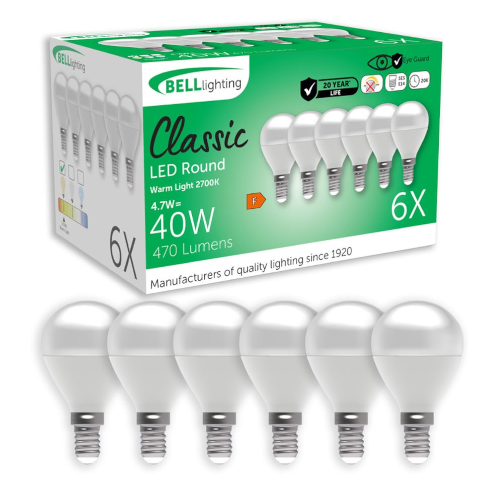 image 1 of BELL Lighting E14 LED Golf Ball Bulb 4.7W Energy Saving Light Bulb | White | Warm White - 2700K | 6