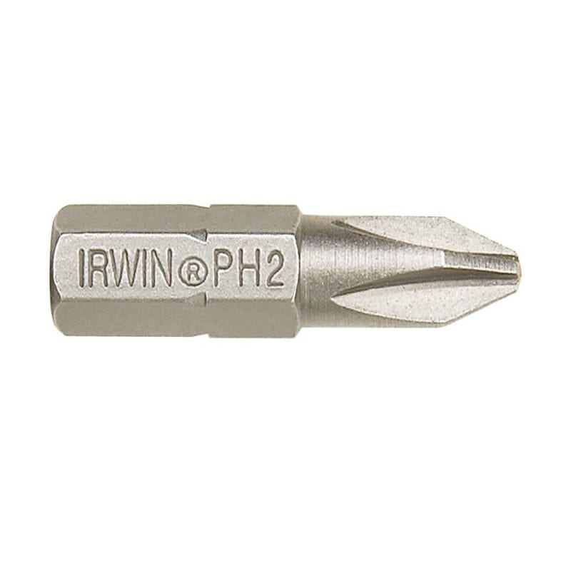 Irwin Screwdriver Bits, Phillips - Multi Colour - PH2 25mm Pack of 2