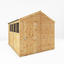 10 x 8 Feet Shiplap Apex Shed - Timber - L296.6 x W250.4 x H235.6 cm - Brown Brown