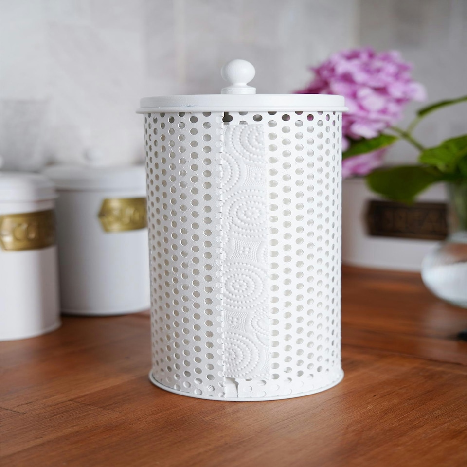 image 1 of White Paper Towel Holder