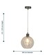 image 8 of First Choice Lighting Set of 2 Barnum Clear Dimple Glass Globe with Satin Nickel Pendant Fittings Silver | Clear