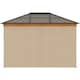 image 8 of Outsunny Hardtop Gazebo Polycarbonate Canopy with Nettings and Sidewalls Khaki