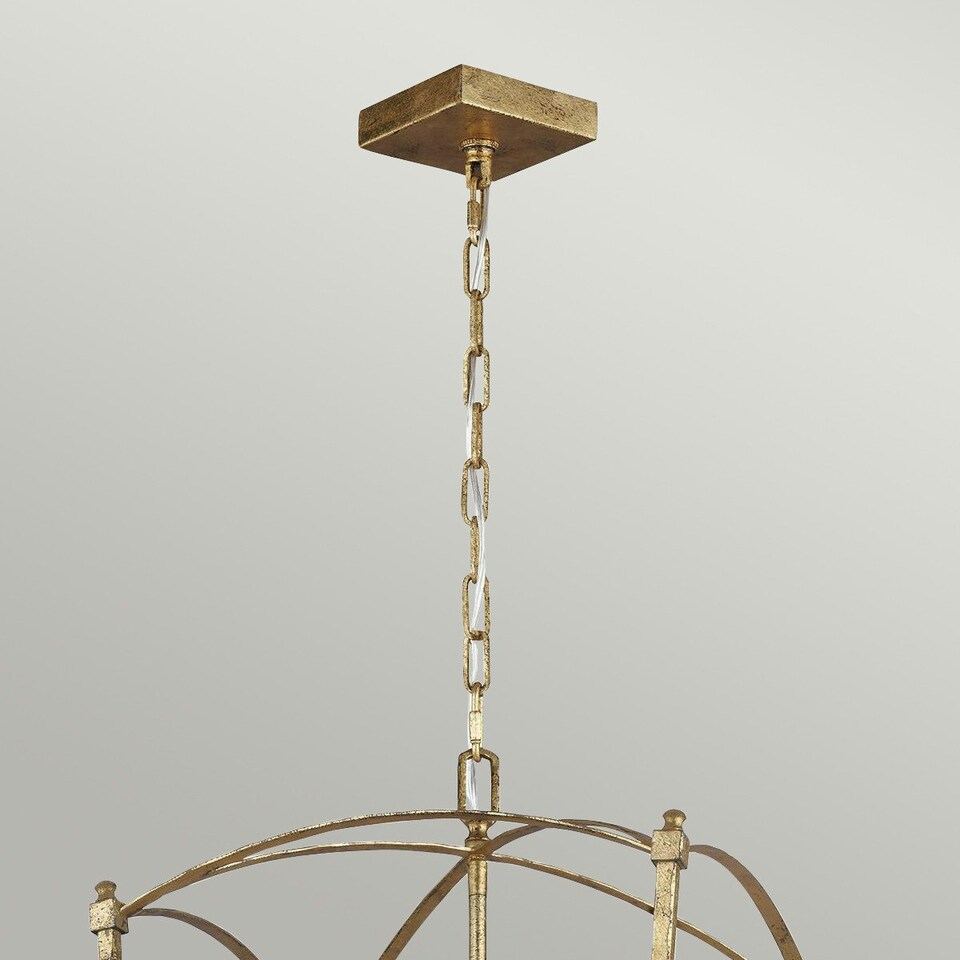 image 1 of Feiss Thayer Lanterns Pendant Ceiling Light Antique Gold
