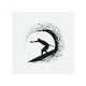 image 1 of Surfer Silhouette Splash Back | White