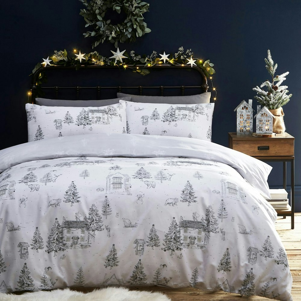 image 1 of furn. Midwinter Toile Single Duvet Cover Set