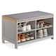 image 1 of VonHaus Grey Hallway Shoe Storage Bench with Seat | Grey | 1