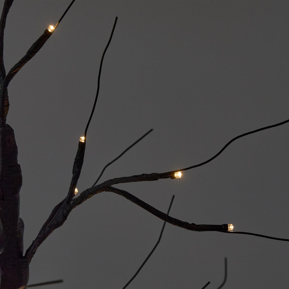 image 1 of OHS 64cm Halloween LED Twig Tree Light Black Illuminated Tabletop Accent