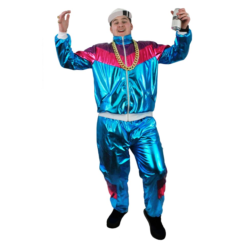 image 1 of 80s Shell Suit Costume Blue | L
