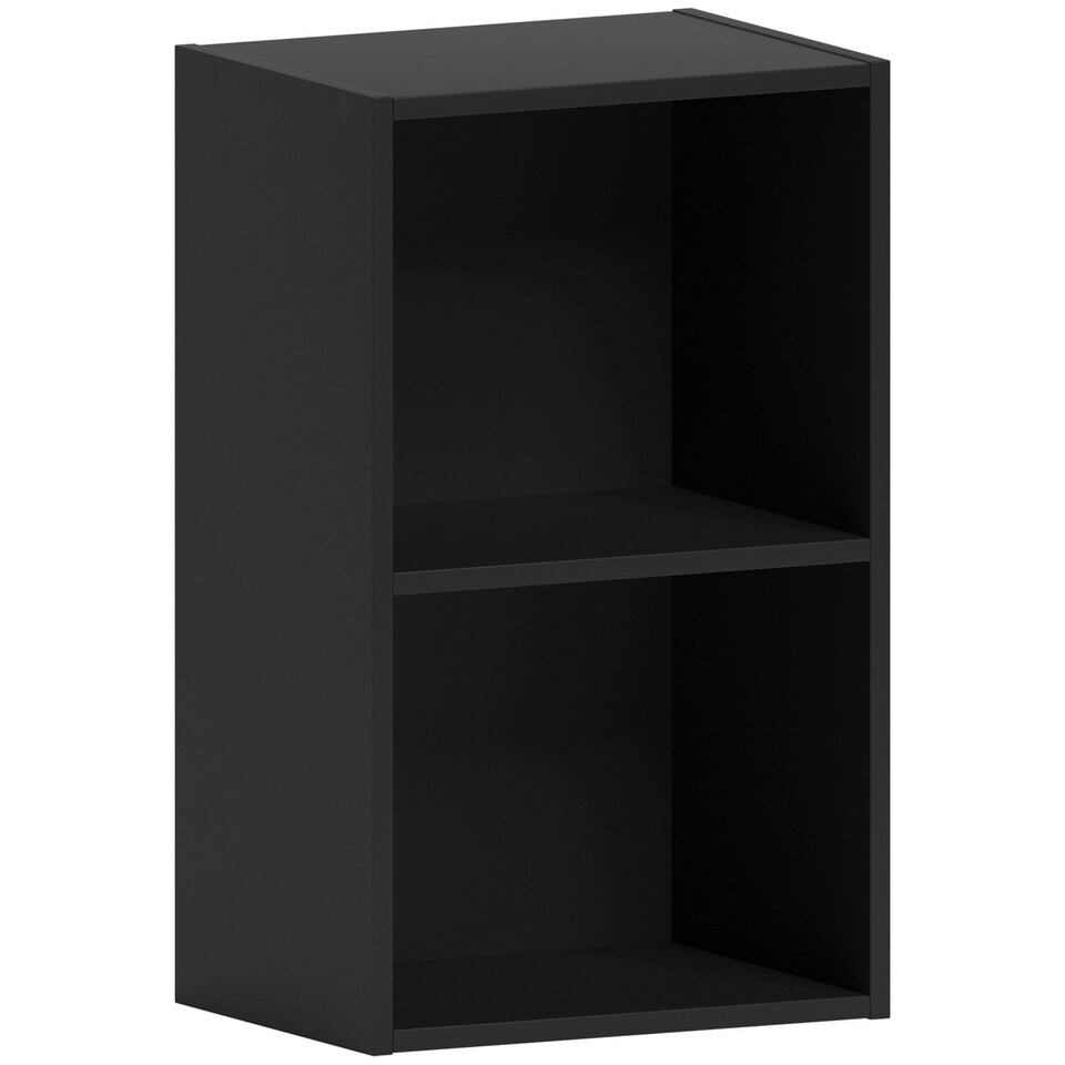 image 1 of Vida Designs Oxford 2 Tier Cube Bookcase Display Storage, Black