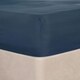 image 1 of OHS Soft Plain Fitted Bed 25cm Deep Elasticated Sheet, Super King - Denim Blue