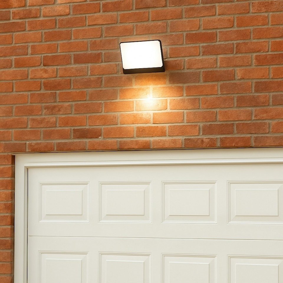 image 1 of CGC PARRY 50W LED Floodlight Black Body with Full Front White Opal Diffuser 4500lm 4000k Black