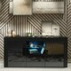 image 5 of Black TV Unit 145cm Gloss Doors Free LED Modern Media Cabinet Black