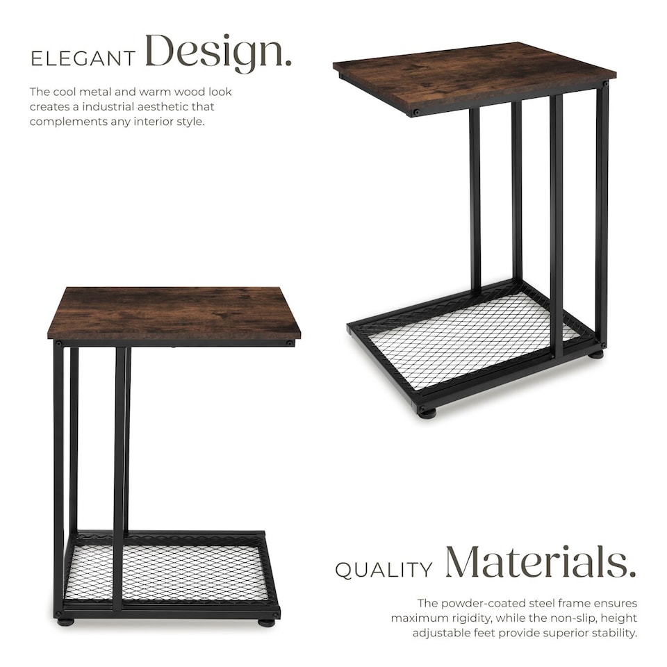 image 1 of Bedside Table Eton - industrial style, 48 x 35 x 66 cm | Brown | Industrial wood dark, rustic | 48 x 35 x 66 cm | 1