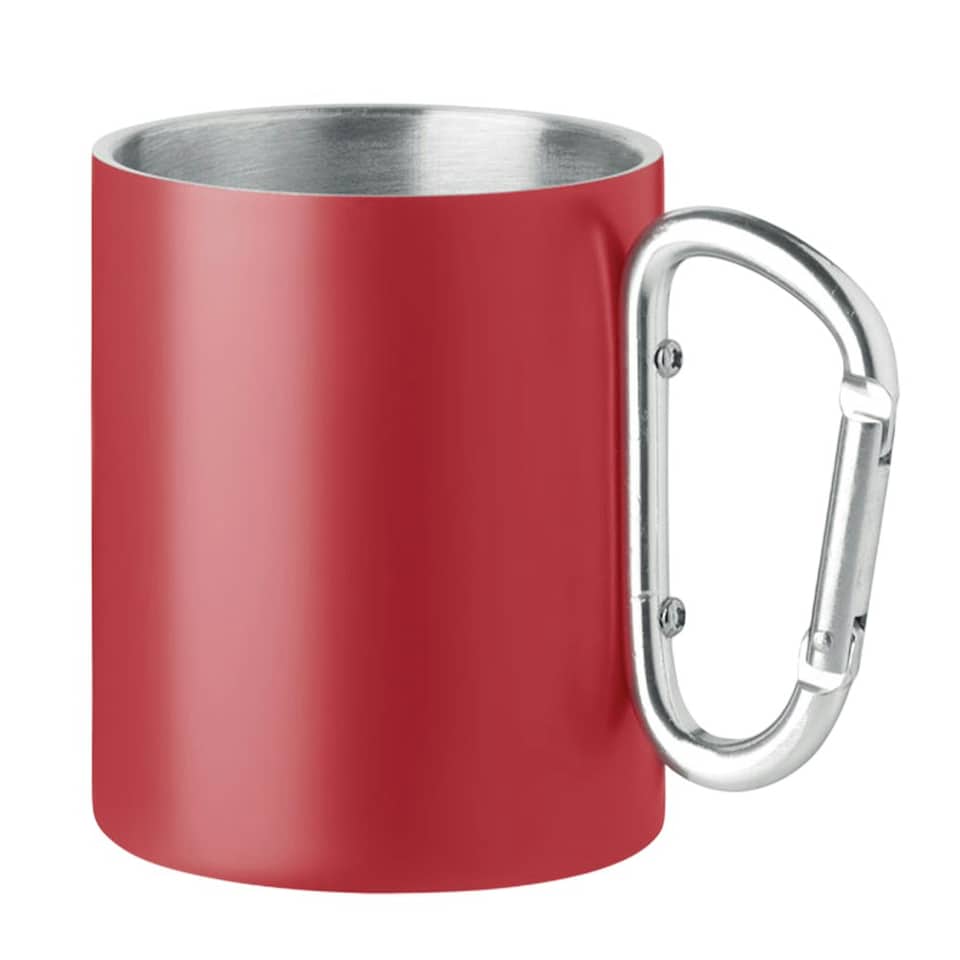 image 1 of MidOcean Trumba Metal Double Wall 300ml Mug - Red - One Size