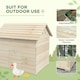 image 4 of PawHut Wooden Duck House w/ Openable Roof, Raised Base, Air Holes - Natural