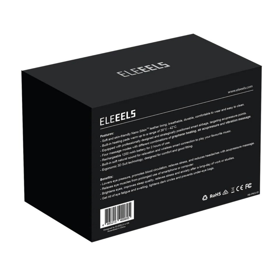 image 1 of Eleeels R6 Eye Care Massager with Air Acupressure - 4 Modes for Ultimate Relaxation