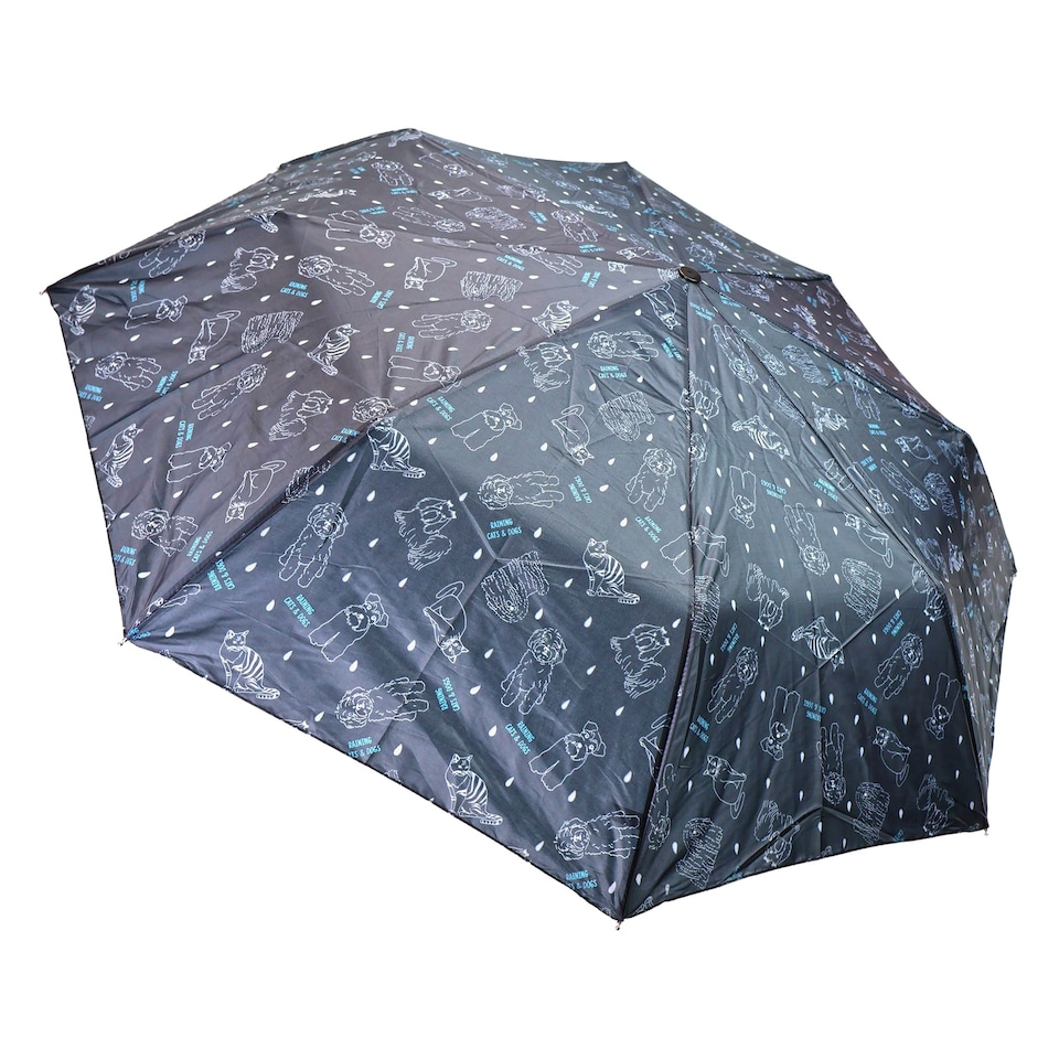 image 1 of Compact Supermini Umbrella Highland Cow Cats & Dogs Travel Rain Umbrella