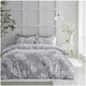 image 1 of VELVETIO Magnolia Dream Printed Duvet Cover Set Reversible Polycotton Easy Care Beddings Grey | Single