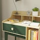 image 9 of AIYAPLAY Kids Desk and Chair Set with Storage Shelves, Drawer | Green