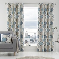 Fusion Sander Eyelet Curtains Duck Egg