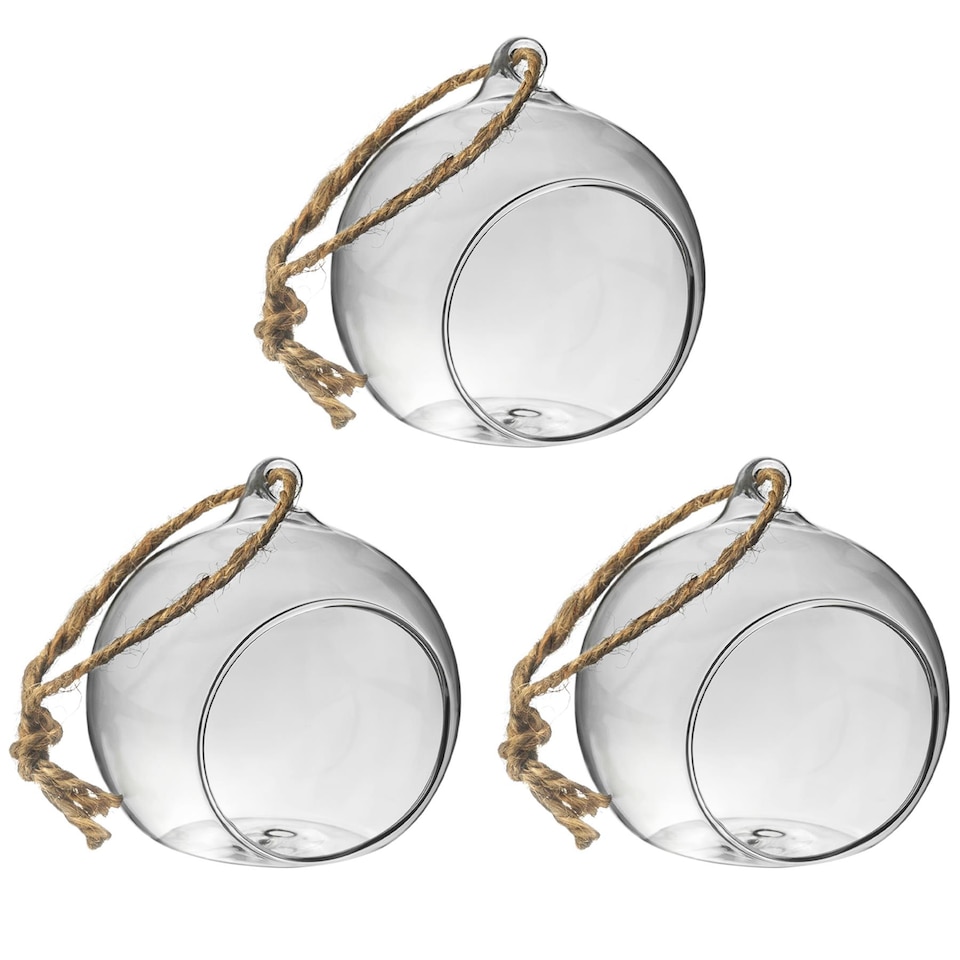 image 1 of Nicola Spring Hanging Glass Terrariums - 8cm - Clear