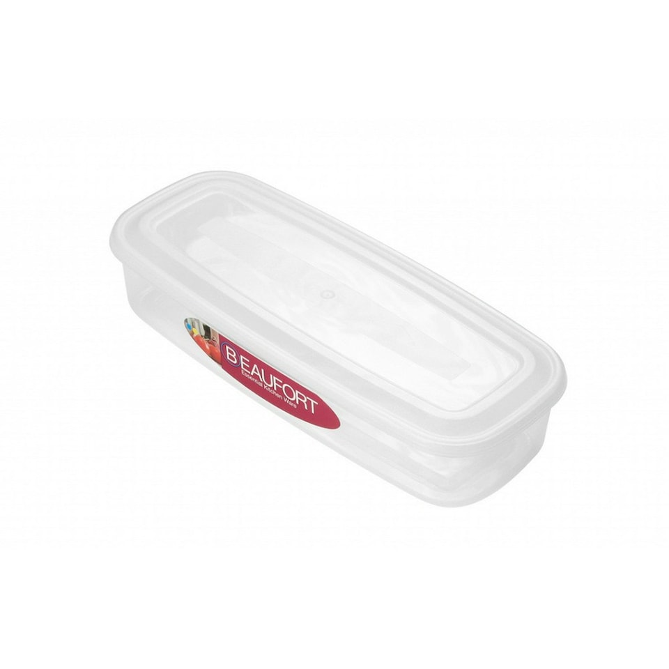 Beaufort Oblong Bacon Plastic Box - Clear - 1 Litre