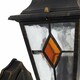 image 4 of Morecambe - Black with Brushed Gold IP44 Outdoor Wall Light | Black | Clear | 1