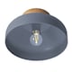 image 3 of Contemporary Scandinavian Designed Semi Flush Ceiling Light in Charcoal Grey | Grey